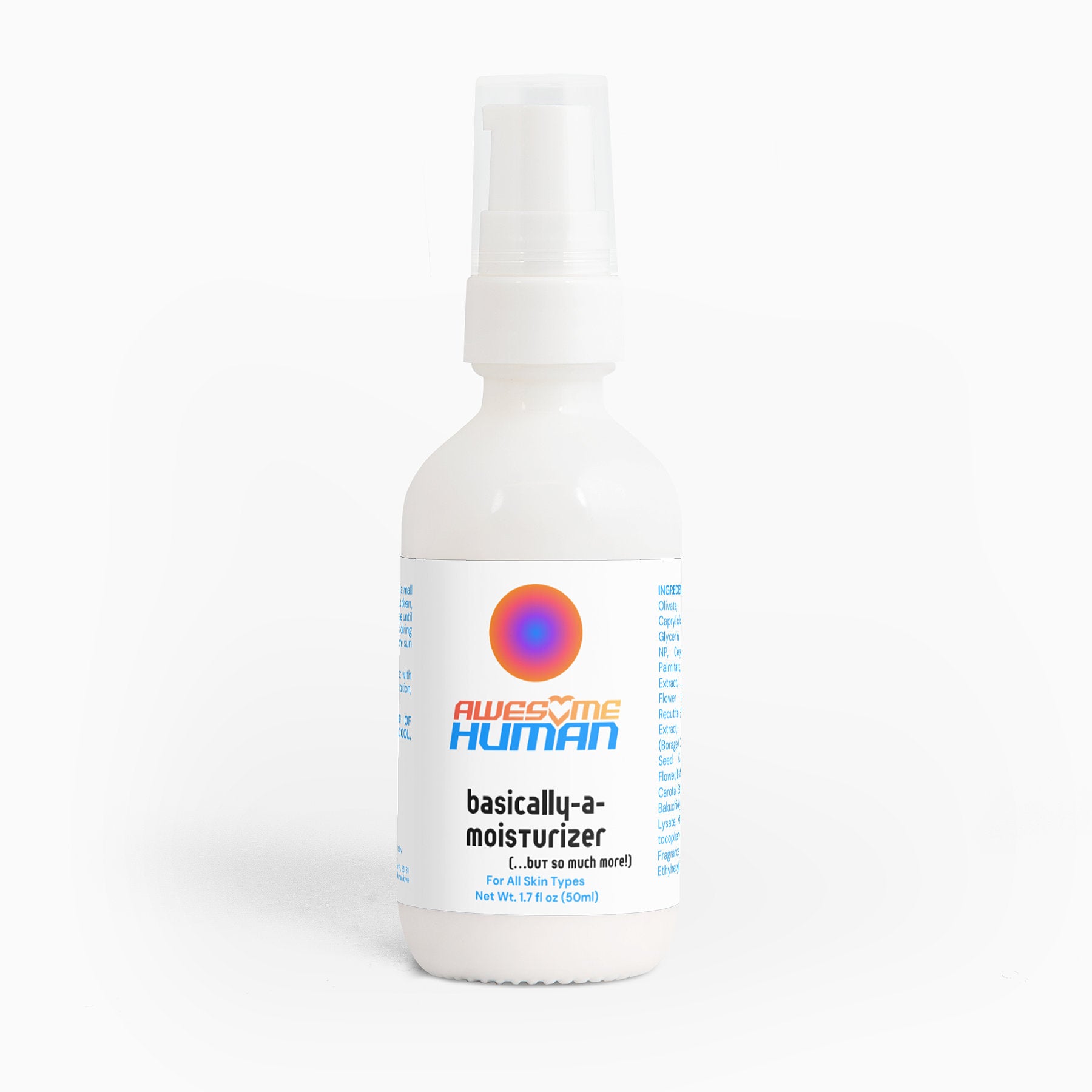 Our latest awesome human project, basically a moisturizer 