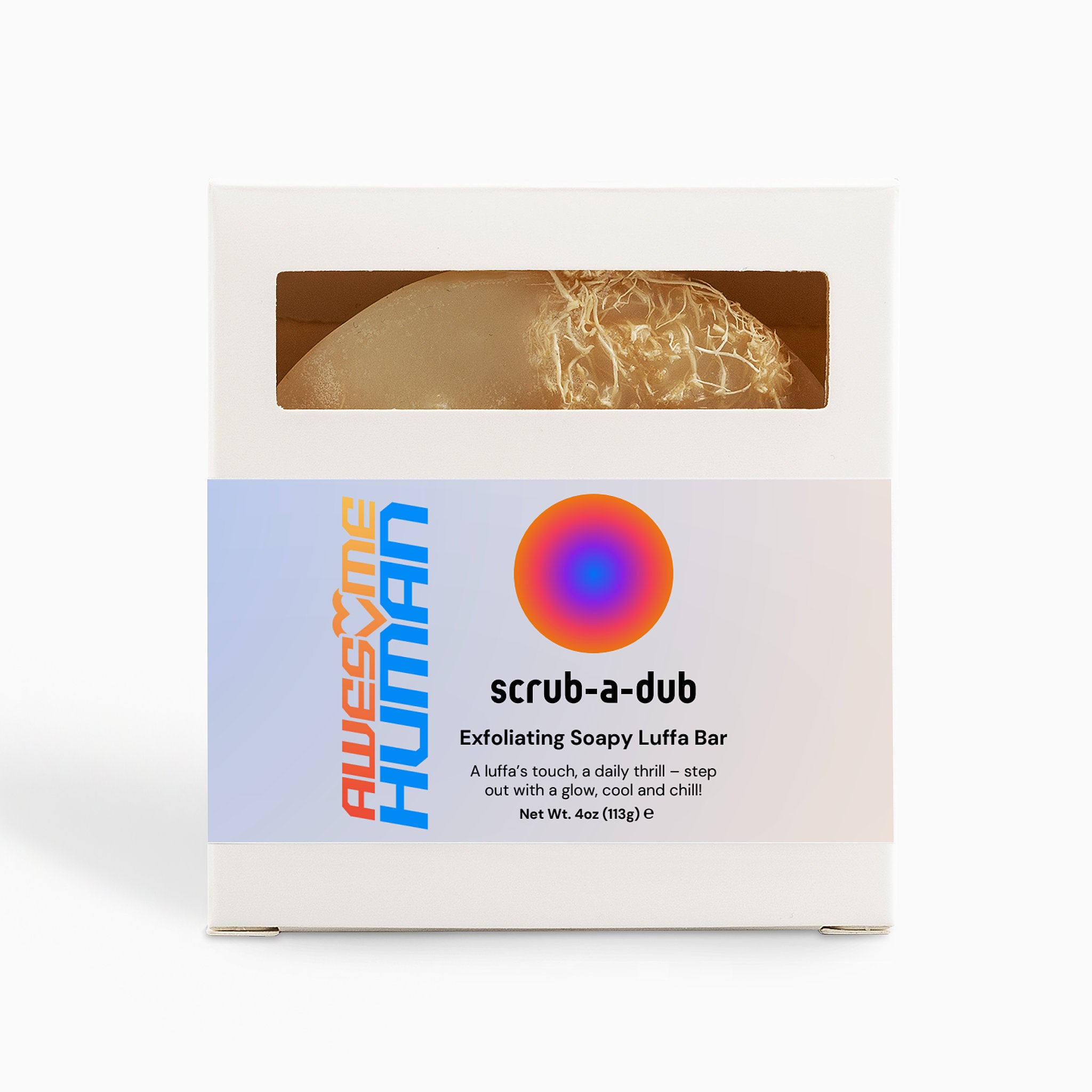 Scrub-a-Dub | Exfoliating Soapy Luffa Bar - Awesome Human