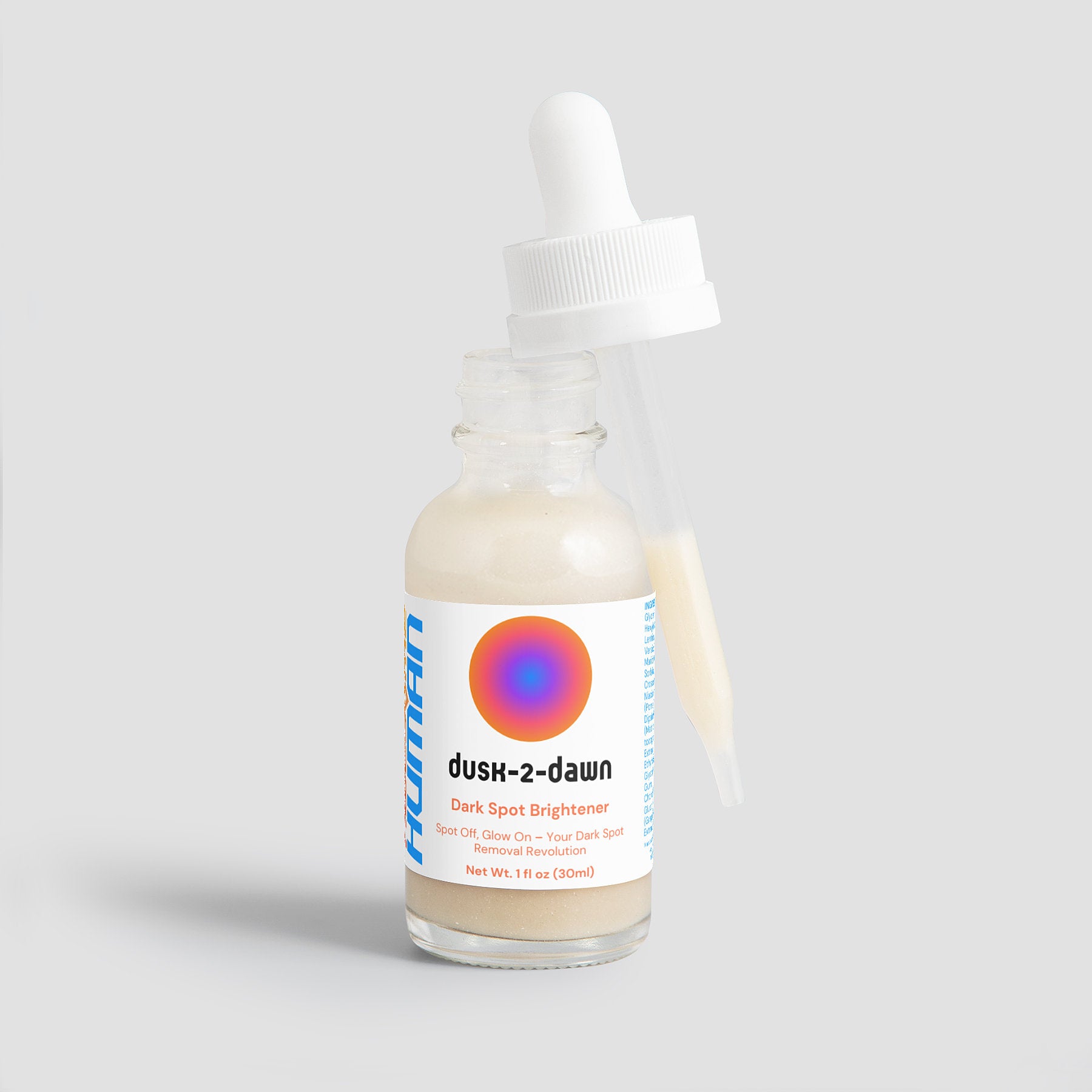 Dusk-2-Dawn dark spot brightener natural serum for hyperpigmentation cruelty-free. natural. mushroom skin care. 5 star reviews