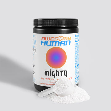 Mighty pre workout powder vegan energy endurance focus fist bump fruit punch. Better than Bucked Up, Nitric Shock, C4