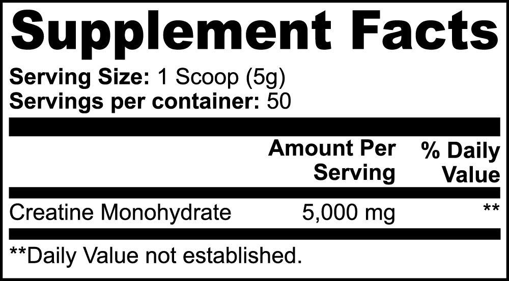 Tremendous | 100% Creatine Monohydrate