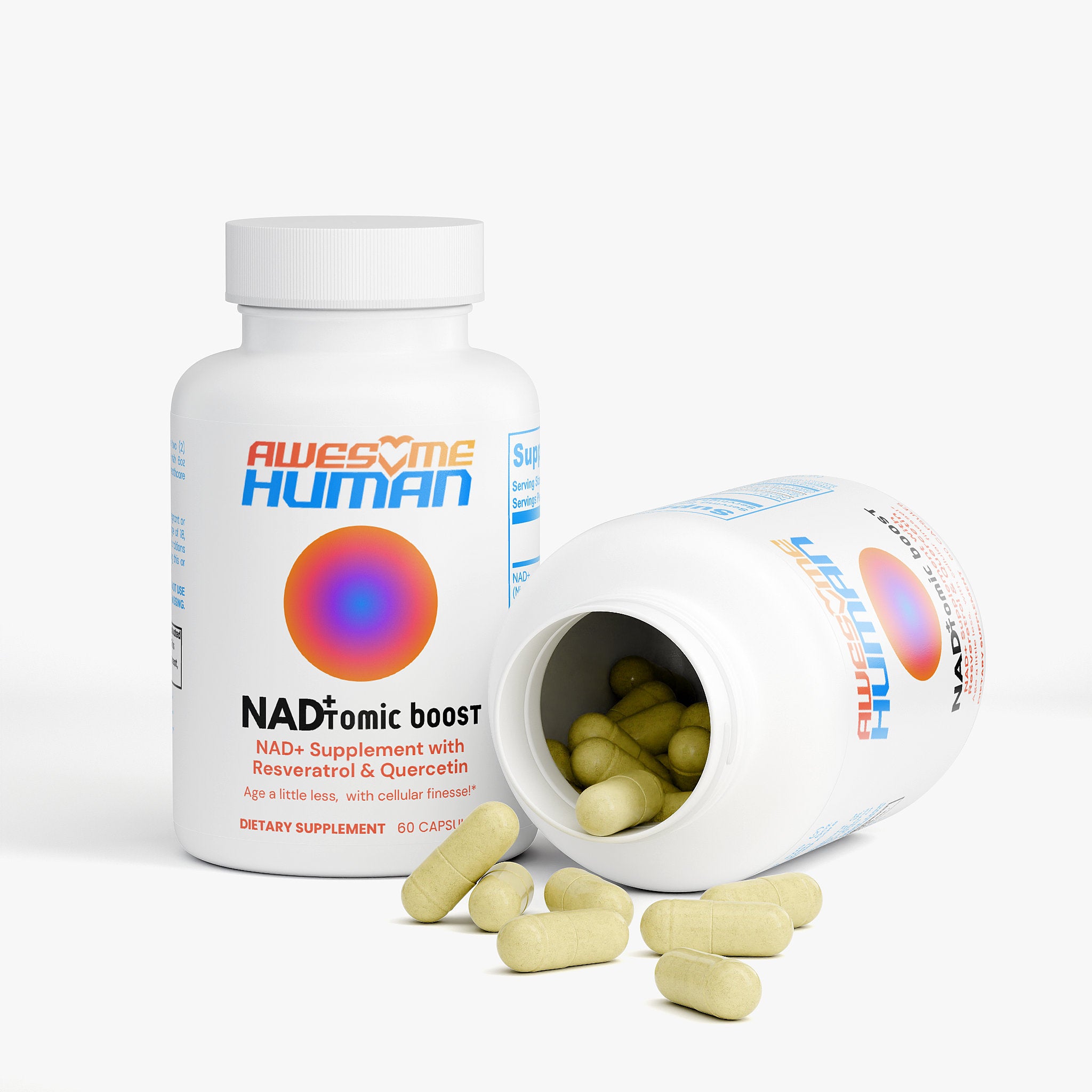 2 botttlesof NAD with capsules
